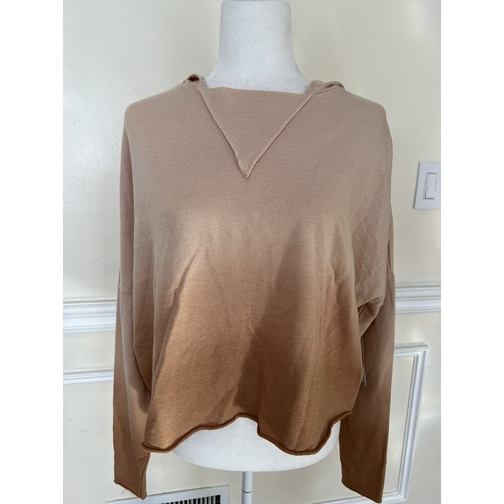ABOUND Printed Hi-lo Hoodie In Rust Ombre size M women sweater A003561 - Picture 3 of 6